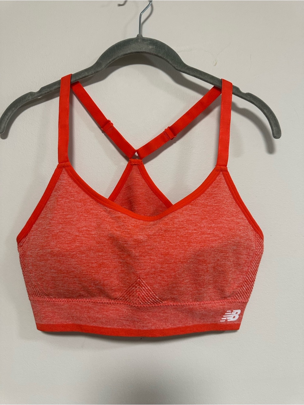 New Balance Red Seamless Strappy Sports Bra